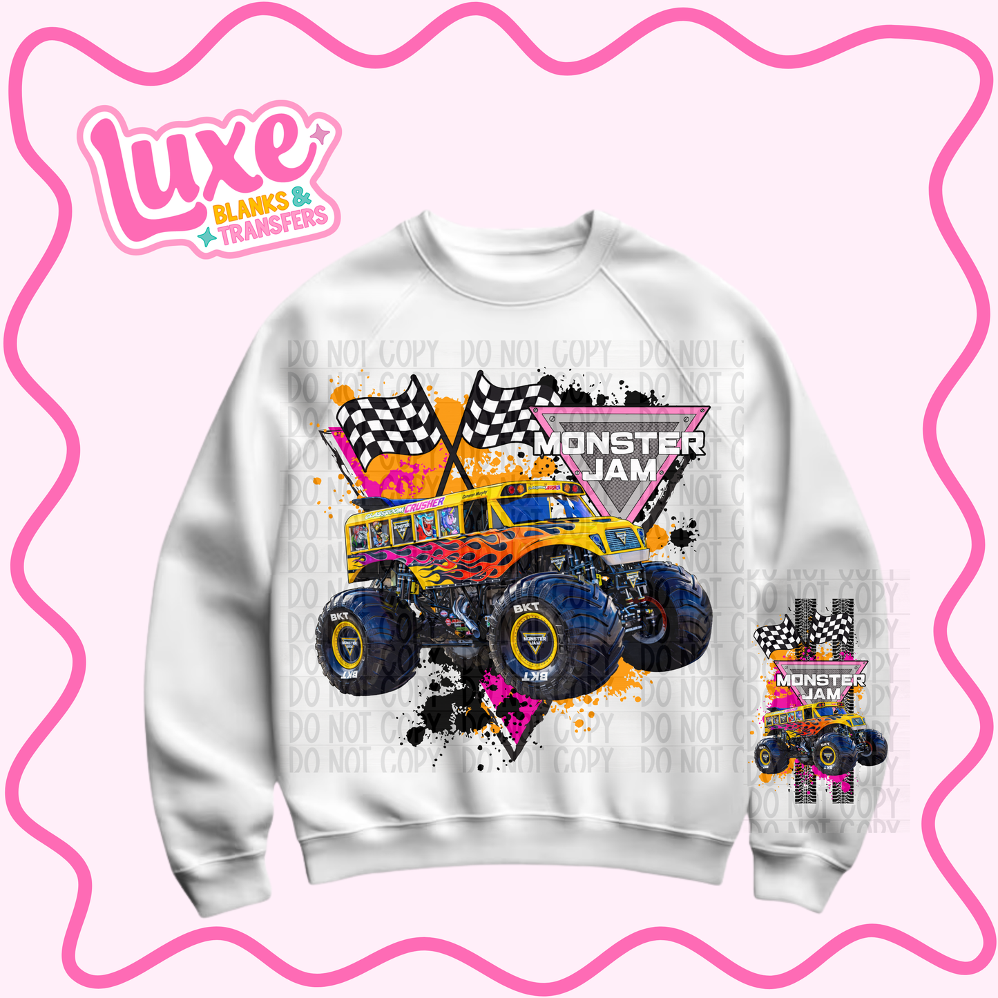 DTF Heat Transfer | Monster Truck Classroom | #738