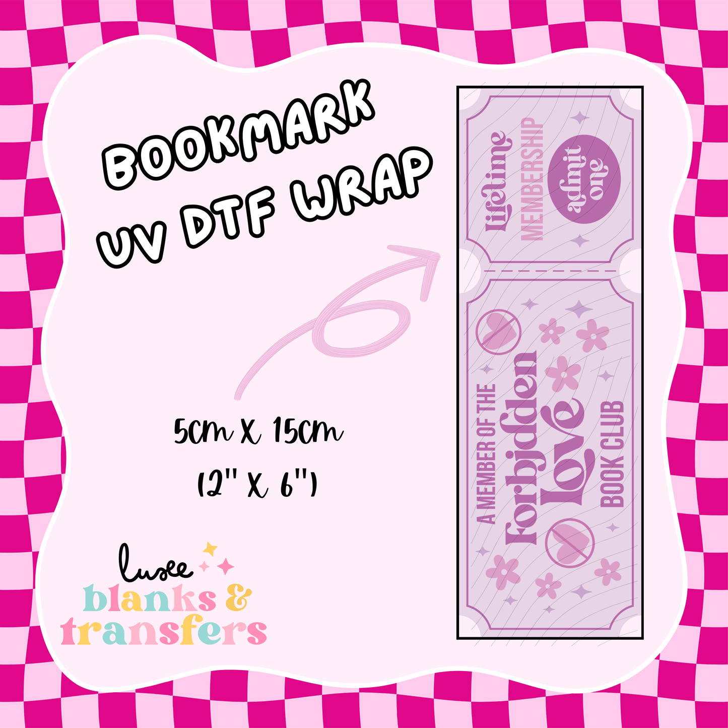 Bookmark UV DTF Wrap (#D13)