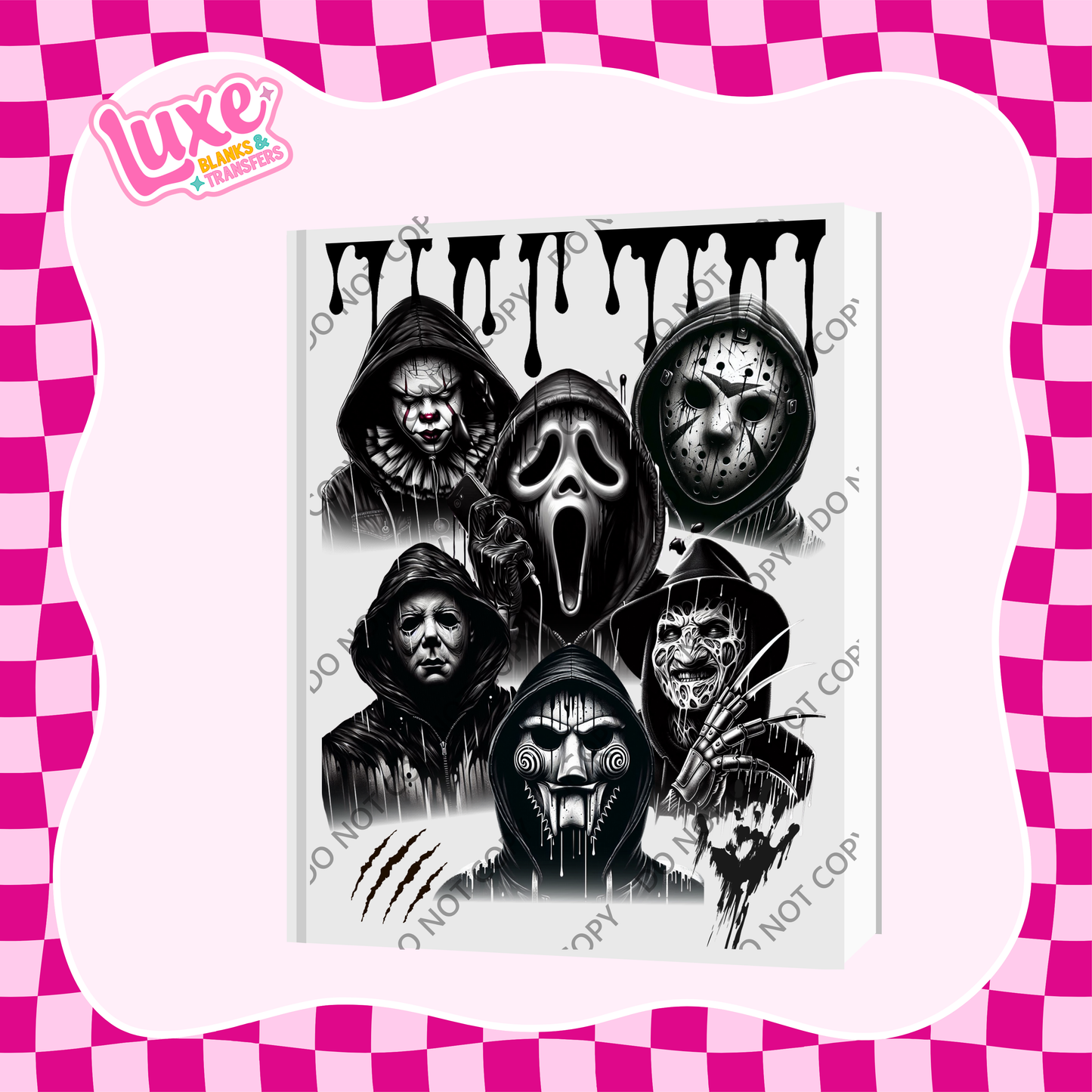 A5 Journal UV DTF Transfer | Spooky Characters | #A77