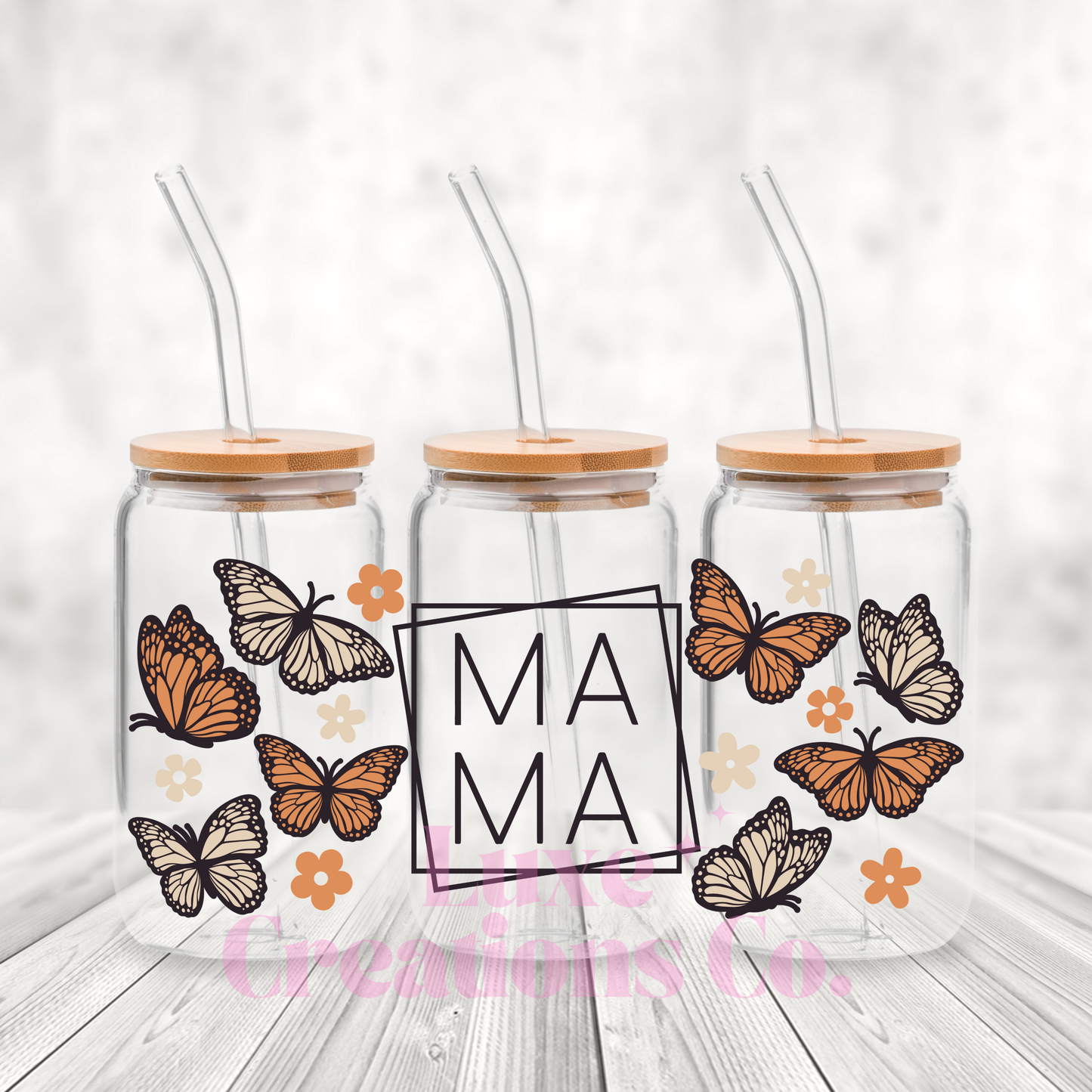 Mama Butterflies UV DTF Wrap (#110)