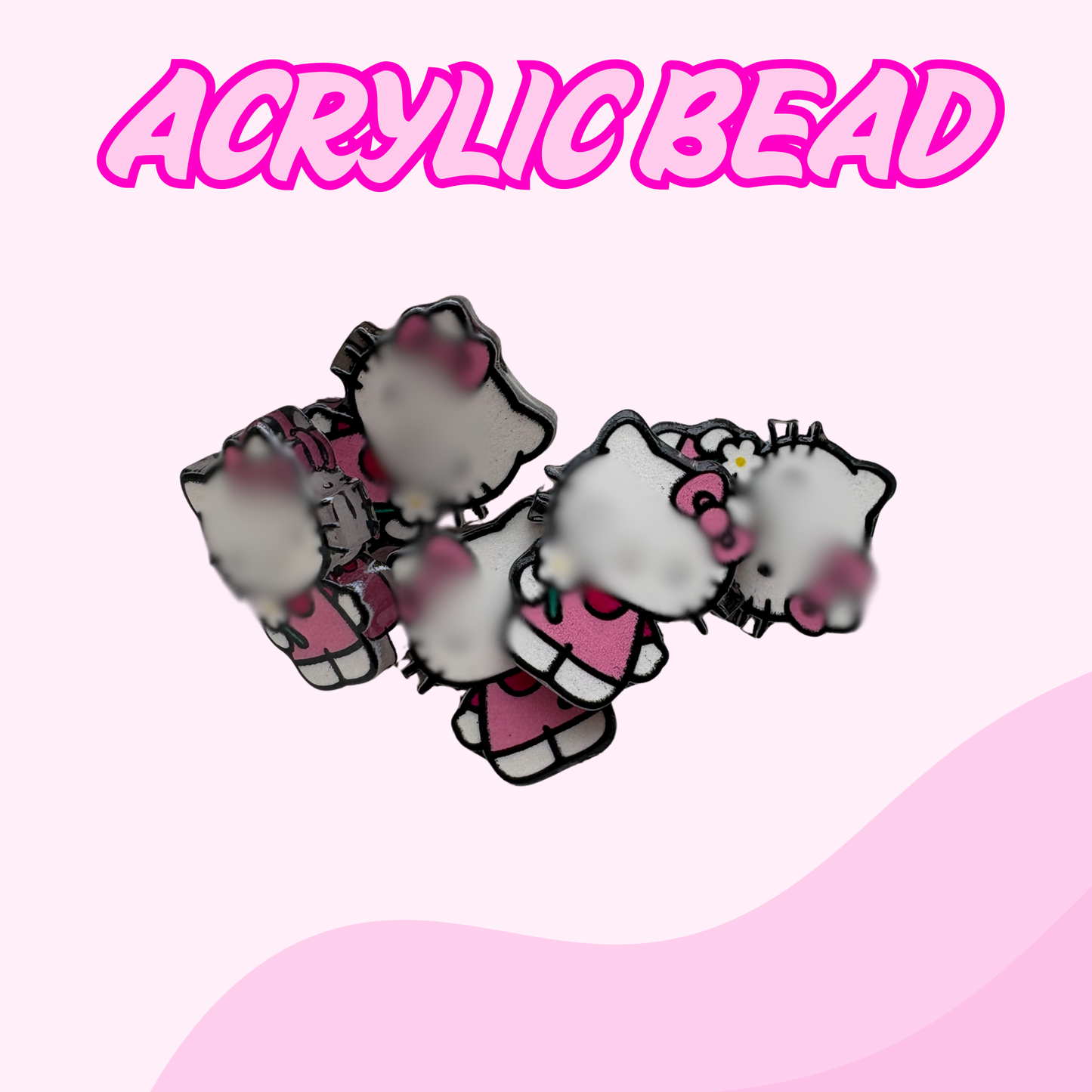 Flatback Acrylic Bead | Cat