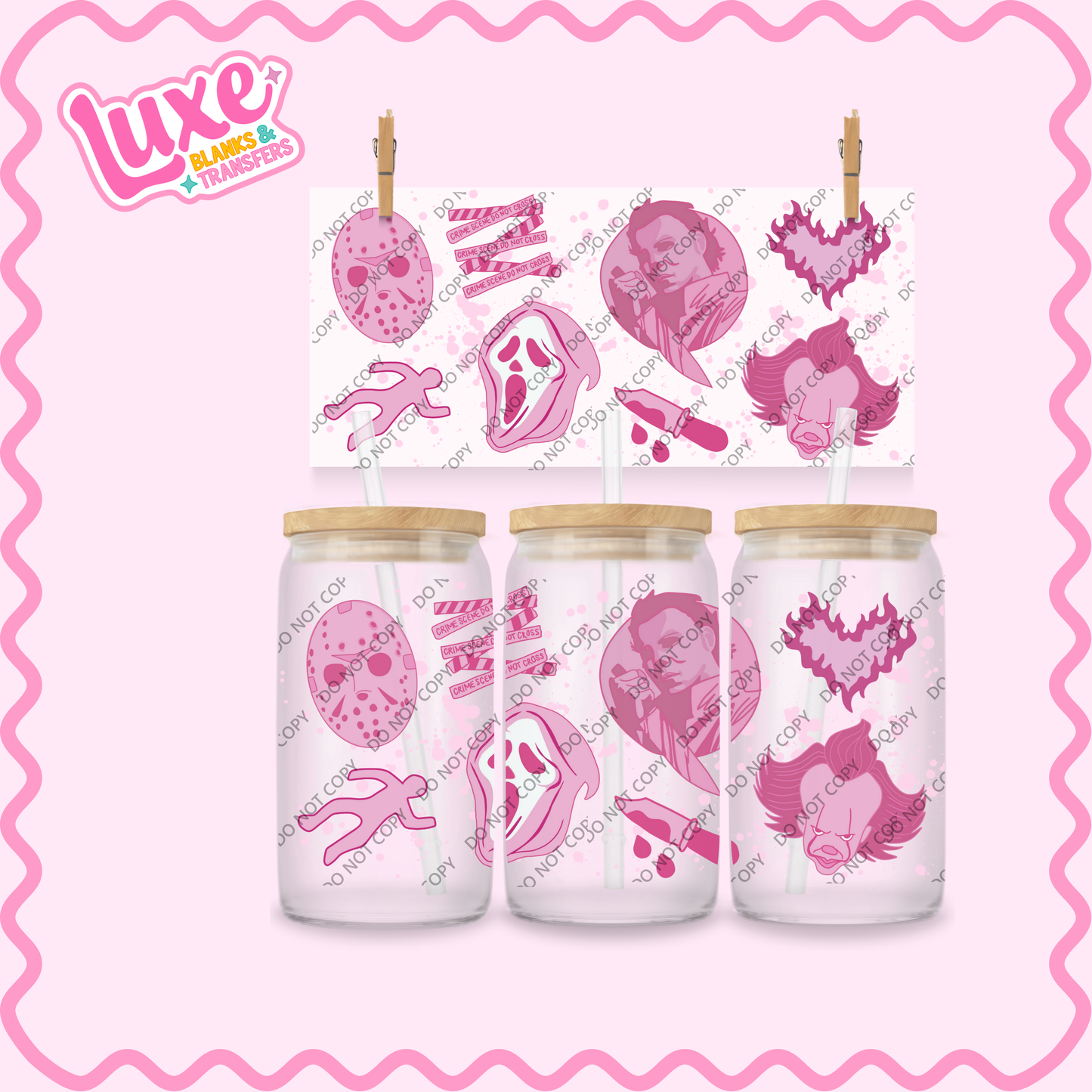 16oz UV DTF Wrap | Cutesy Horror | #2169