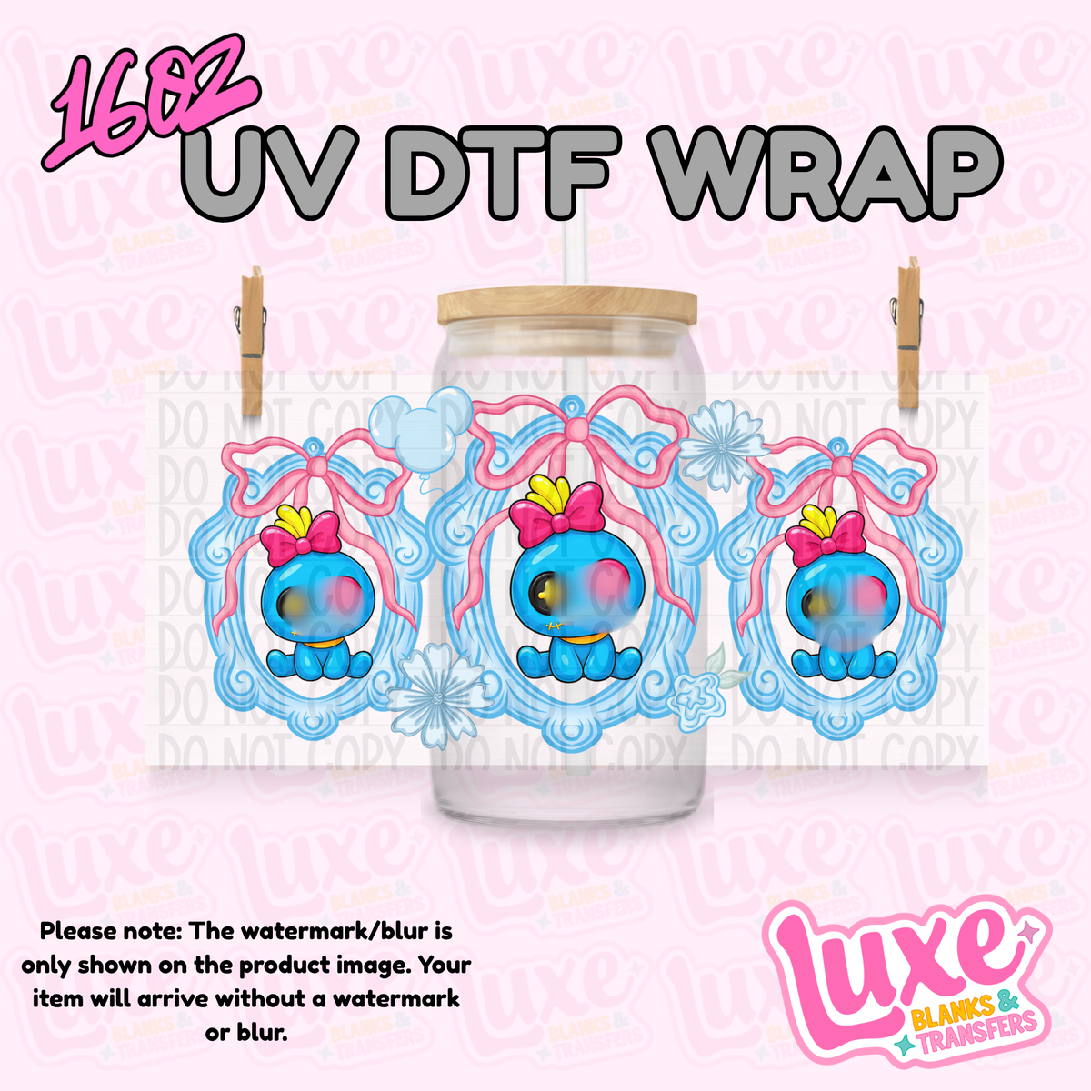 16oz UV DTF Wrap | Blu3 Al13n Toy Frame | #4384