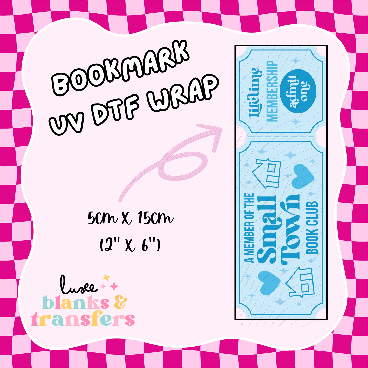 Bookmark UV DTF Wrap (#D18)