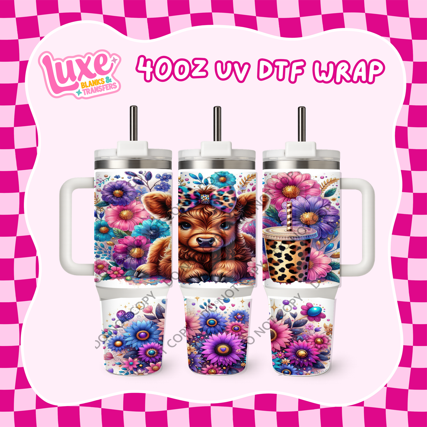 40oz UV DTF Wrap | Purple Highland | #B77