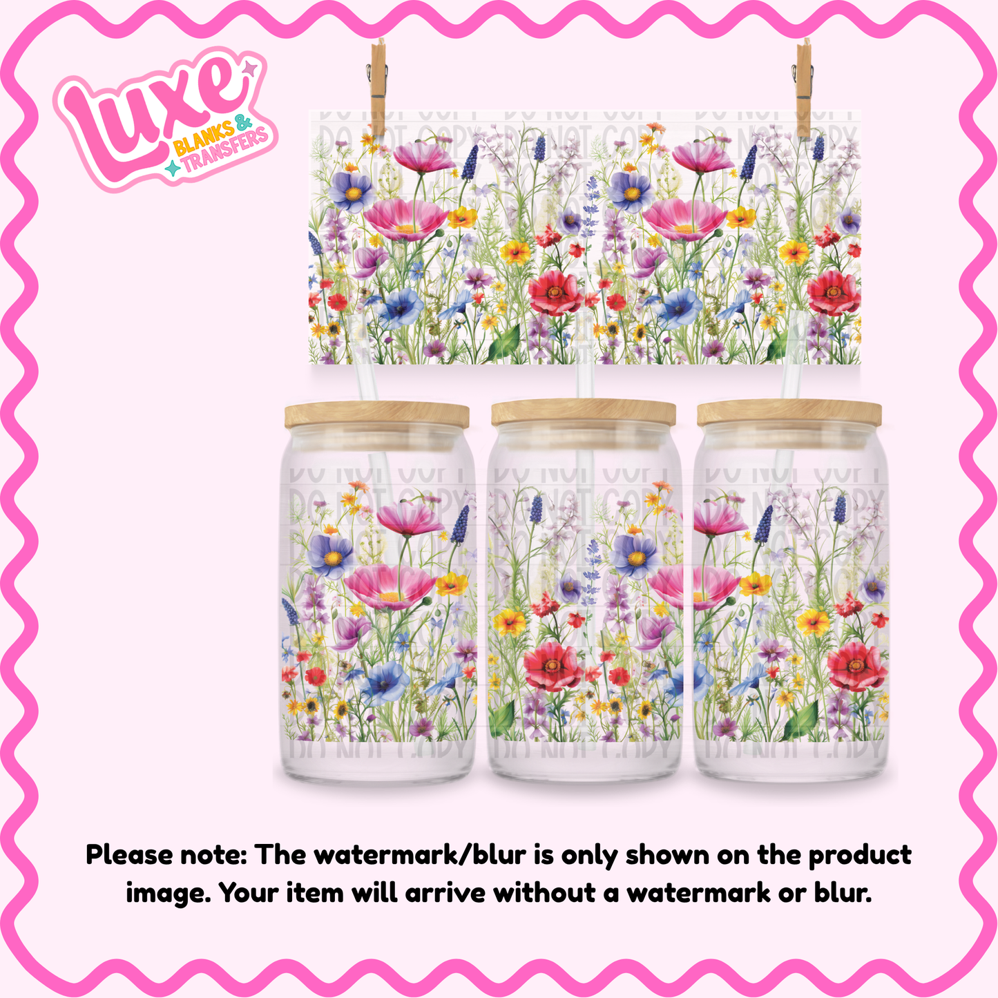 16oz UV DTF Wrap | Flowers | #3920