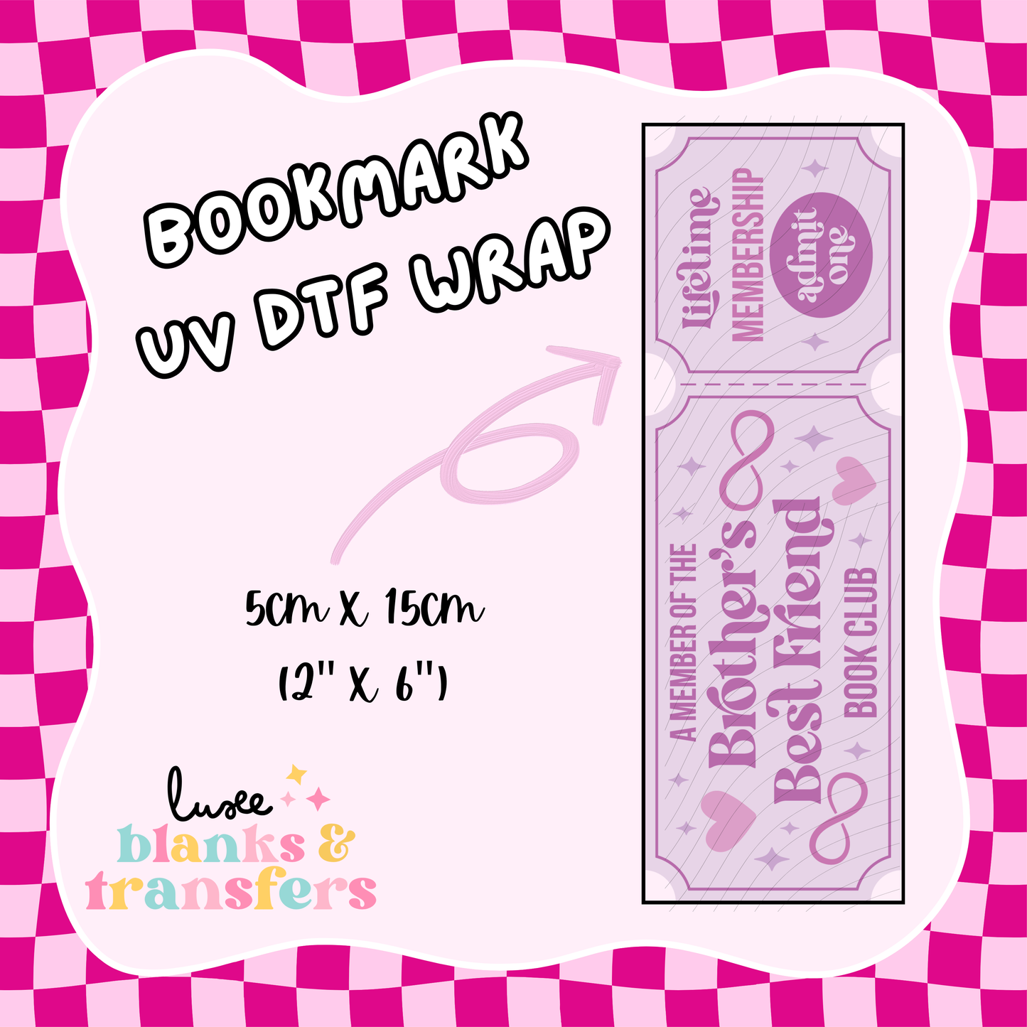 Bookmark UV DTF Wrap (#D22)