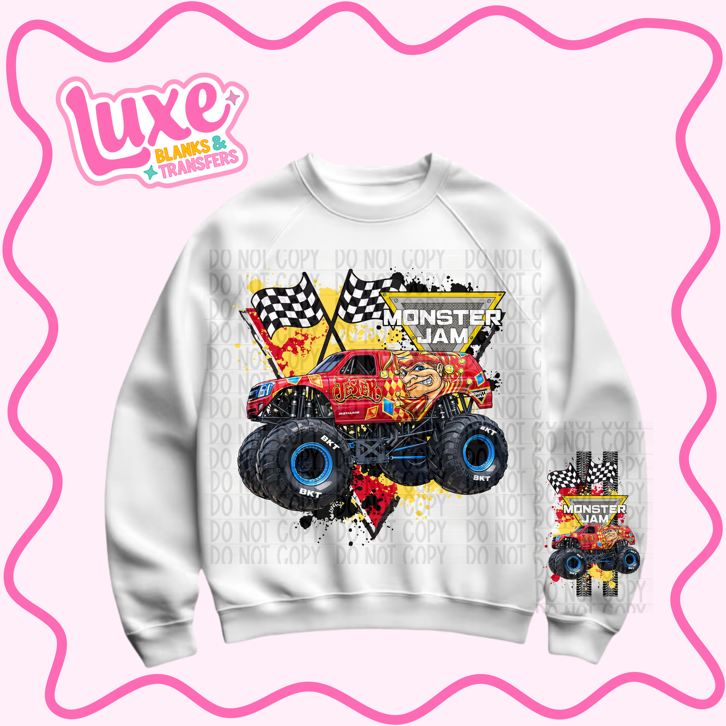DTF Heat Transfer | Monster Truck Jester | #739