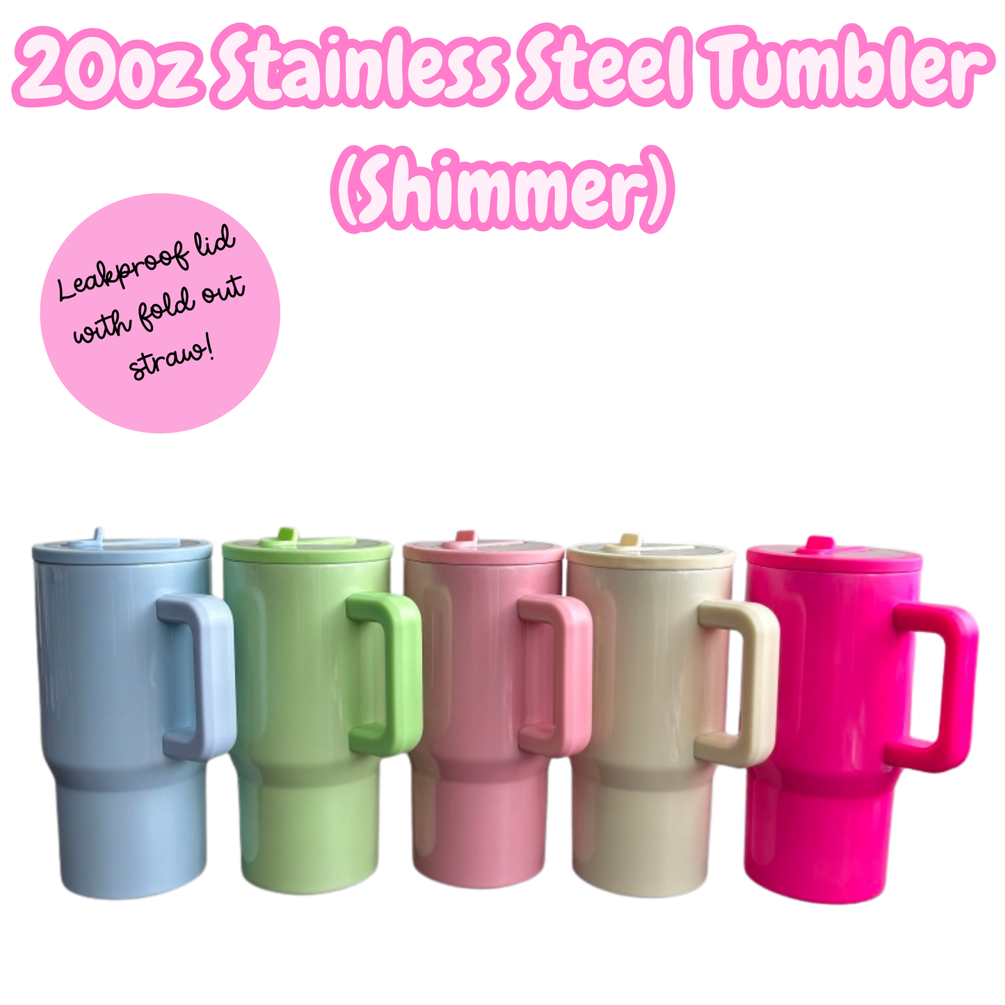 20oz Stainless Steel Tumbler Kids (Shimmer)