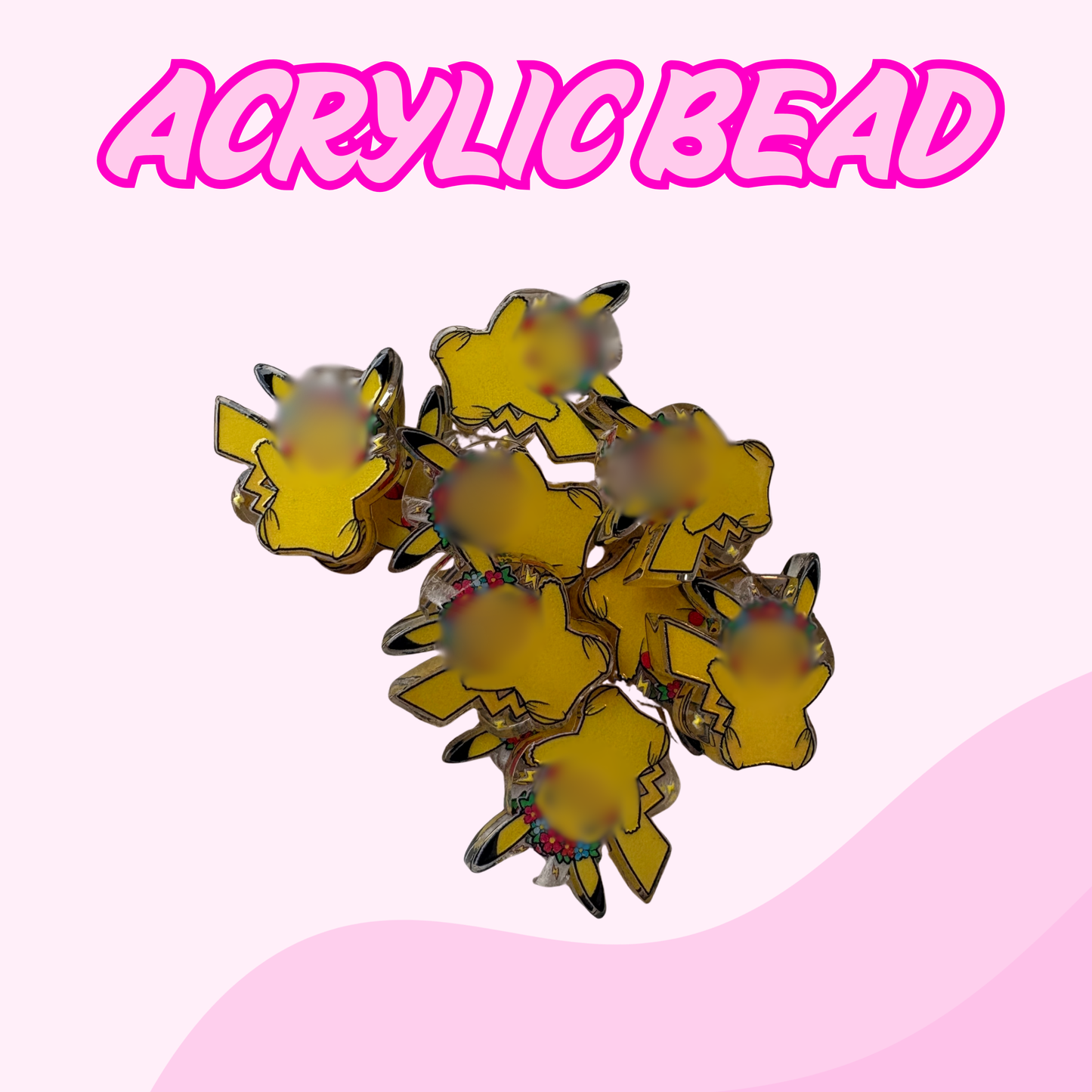 Flatback Acrylic Bead | Yellow