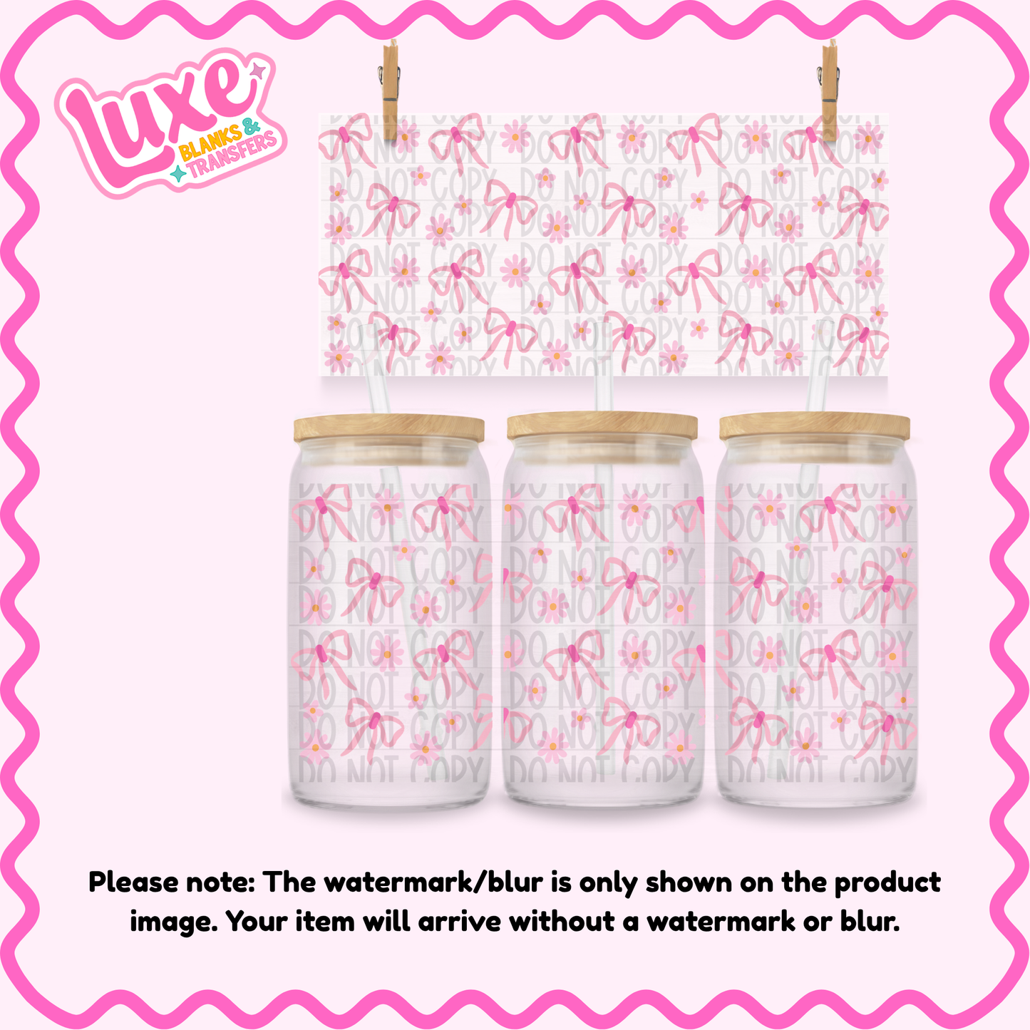 16oz UV DTF Wrap | Flowers Bows | #3922