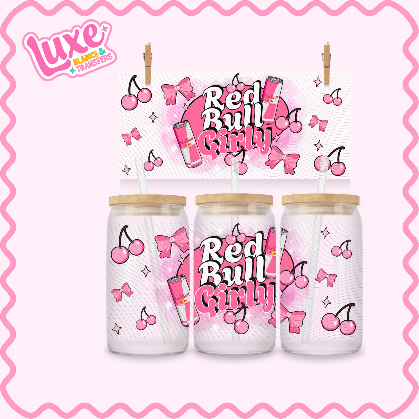 16oz UV DTF Wrap | RB Girly Pink | #2962