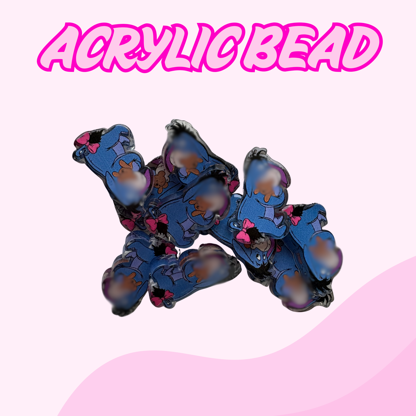 Flatback Acrylic Bead | Donkey