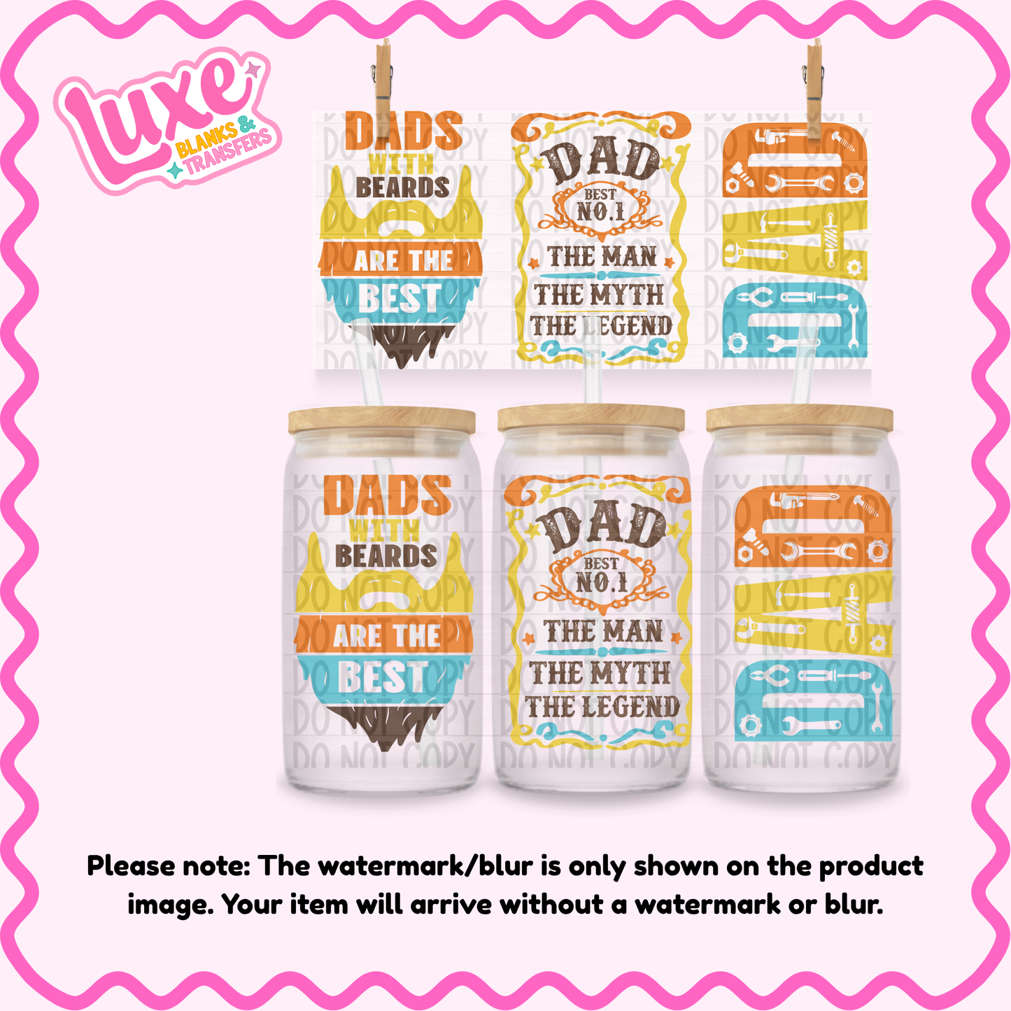 16oz UV DTF Wrap | Dad | #3924