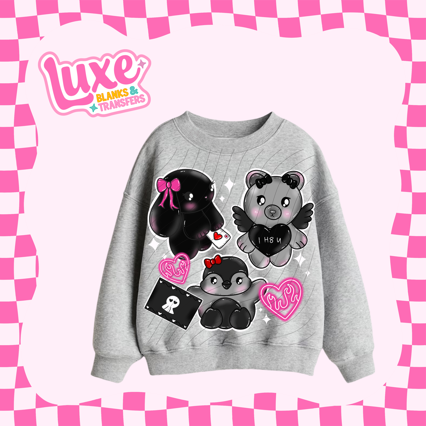 Goth Bunnies | DTF Heat Transfer | #80