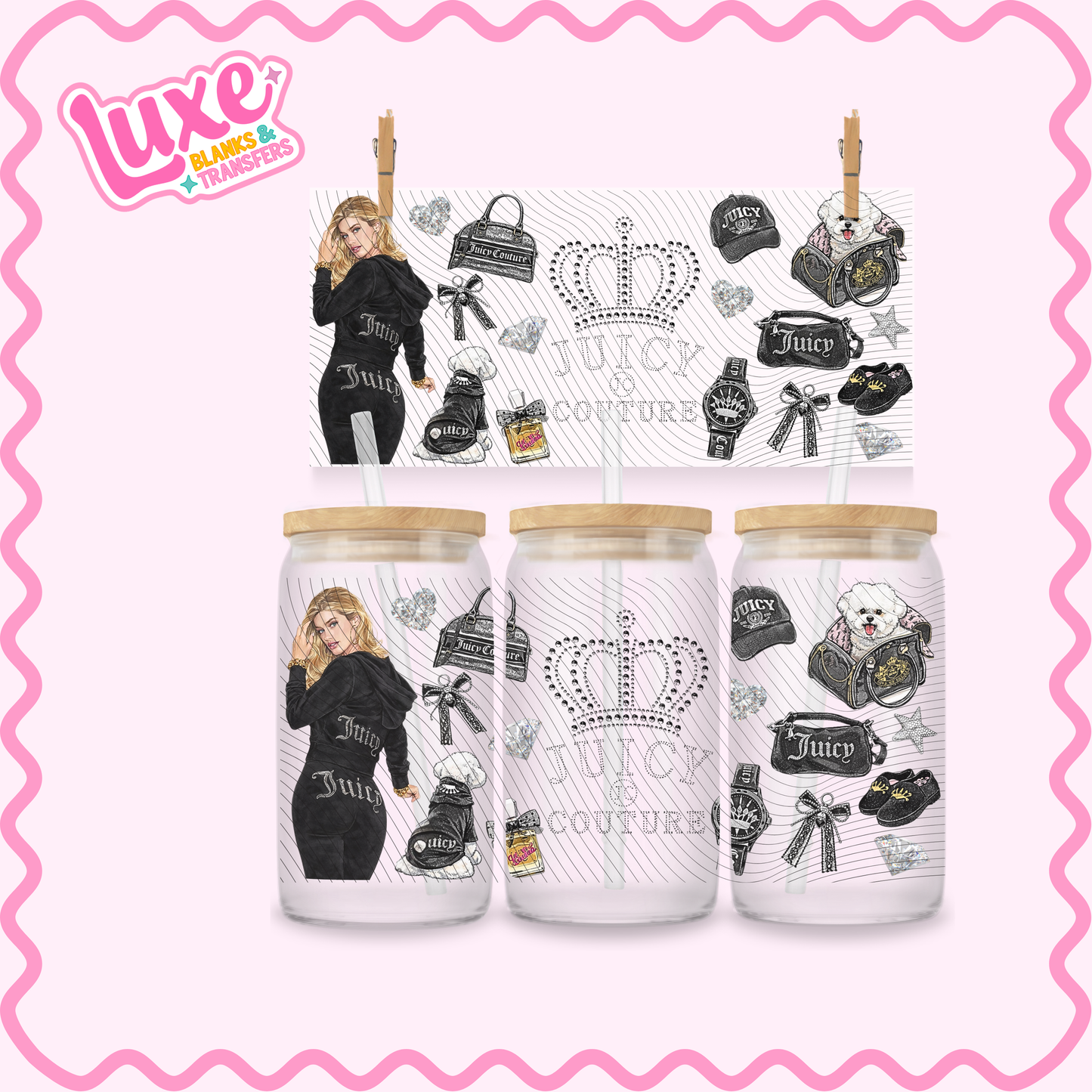 16oz UV DTF Wrap | Juicy Black | #2964