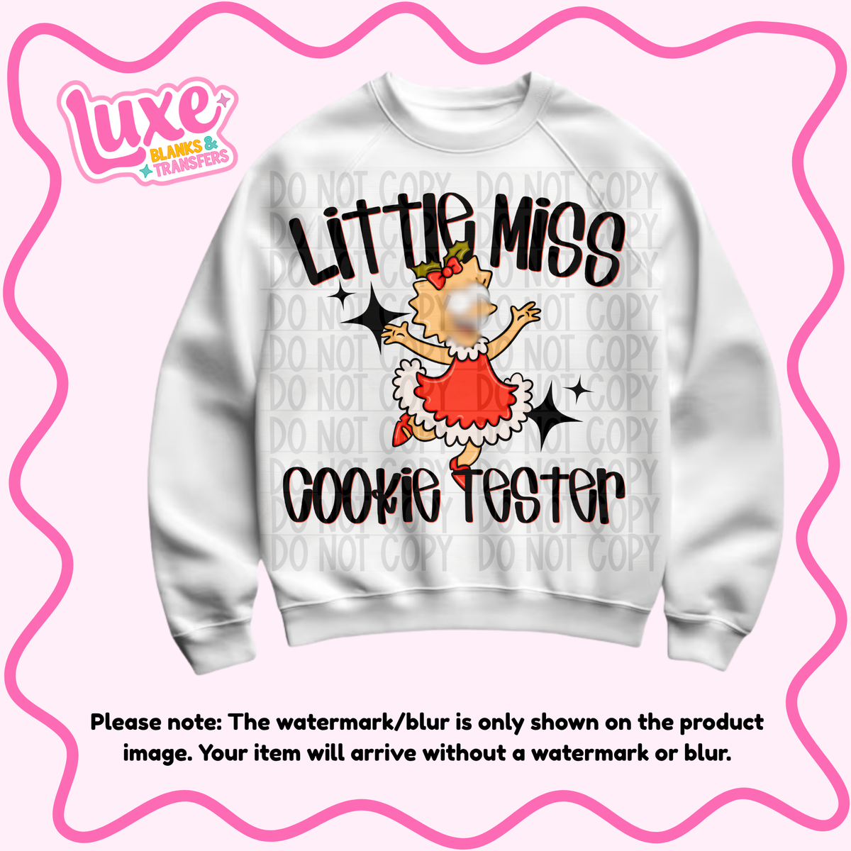 DTF Heat Transfer | Lil Miss Cookie Tester | #1358