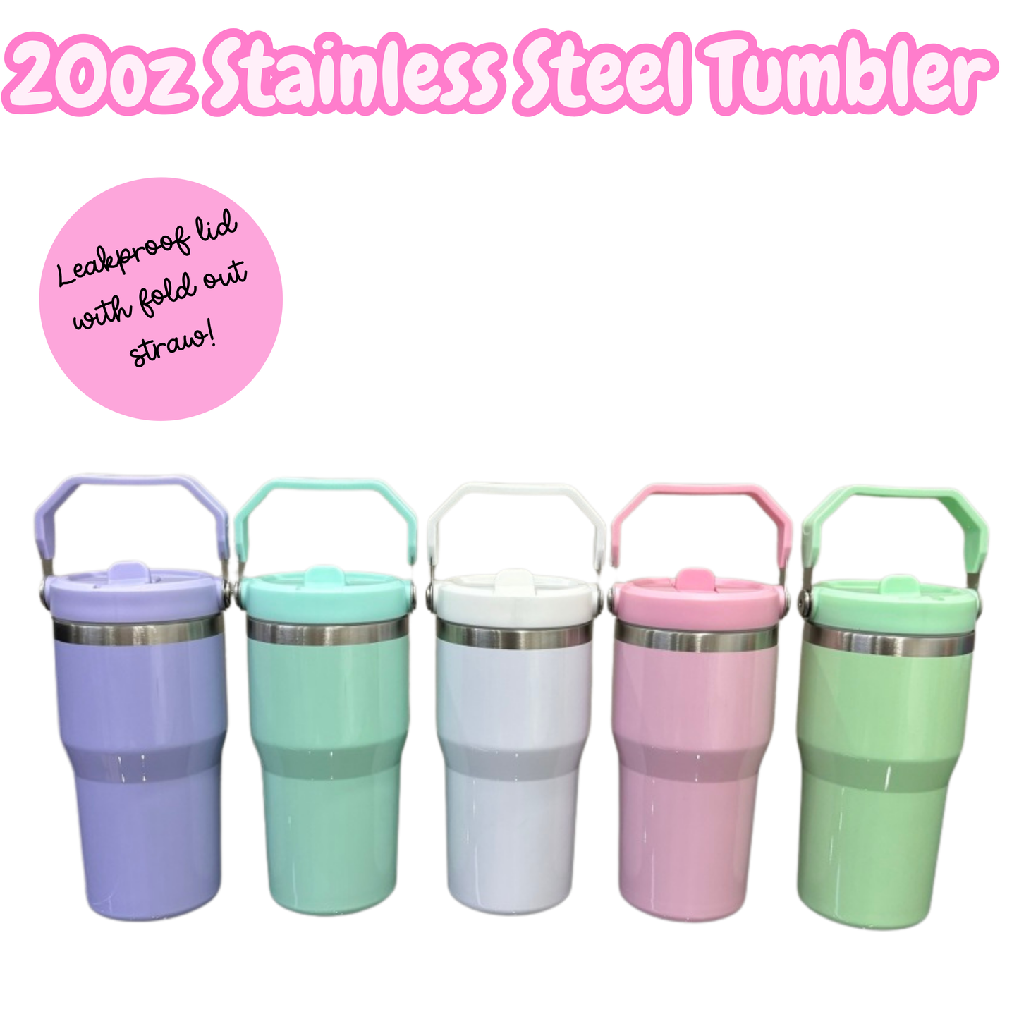 20oz Stainless Steel Tumbler Kids