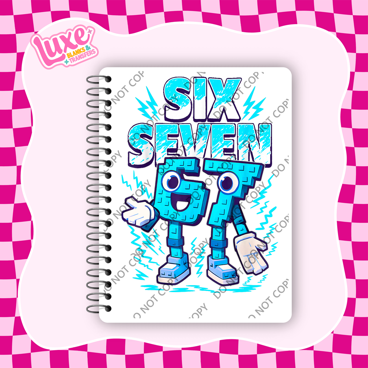 A5 Journal UV DTF Transfer | 6 7 Blue | #A95