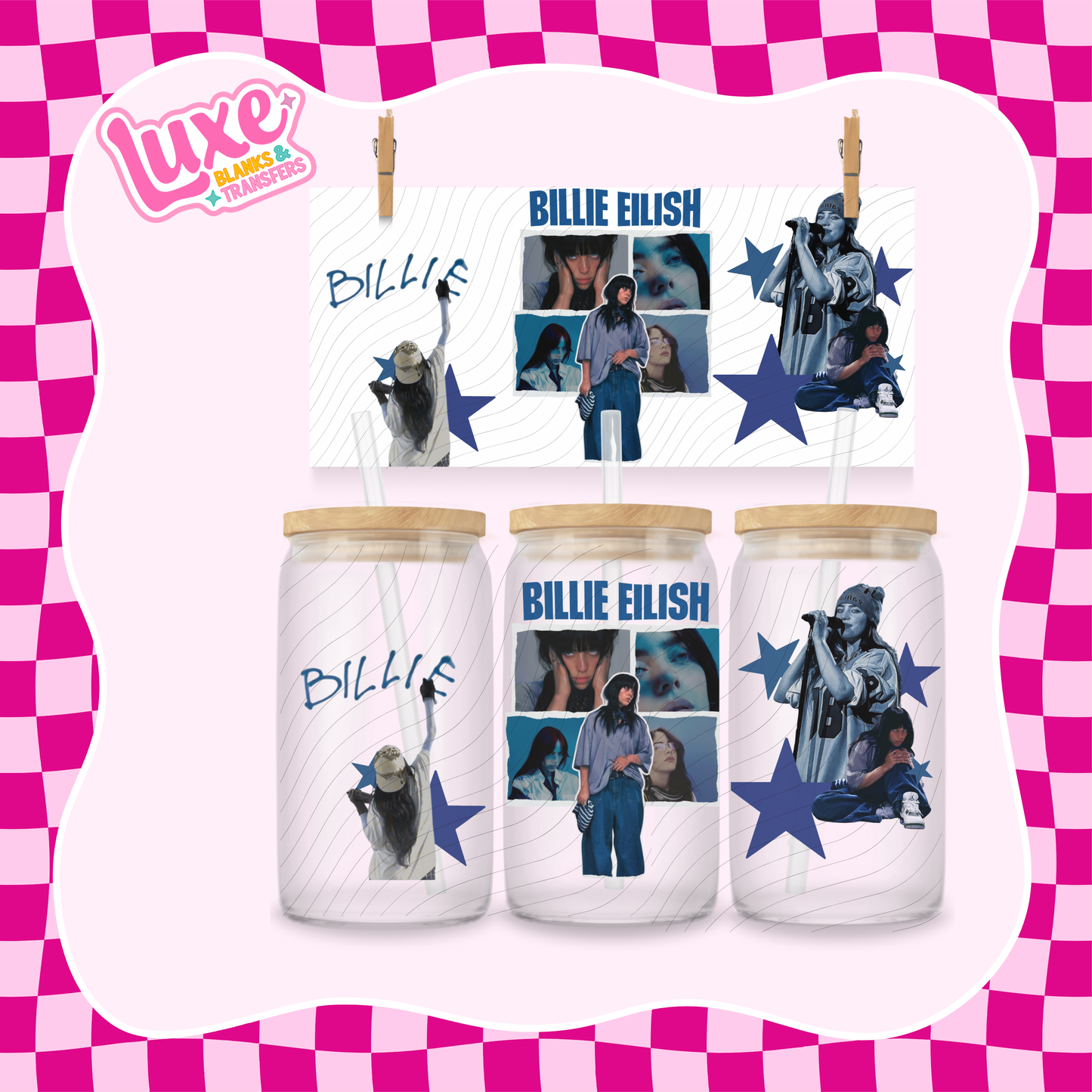 Billie Blue | UV DTF Wrap | #1213