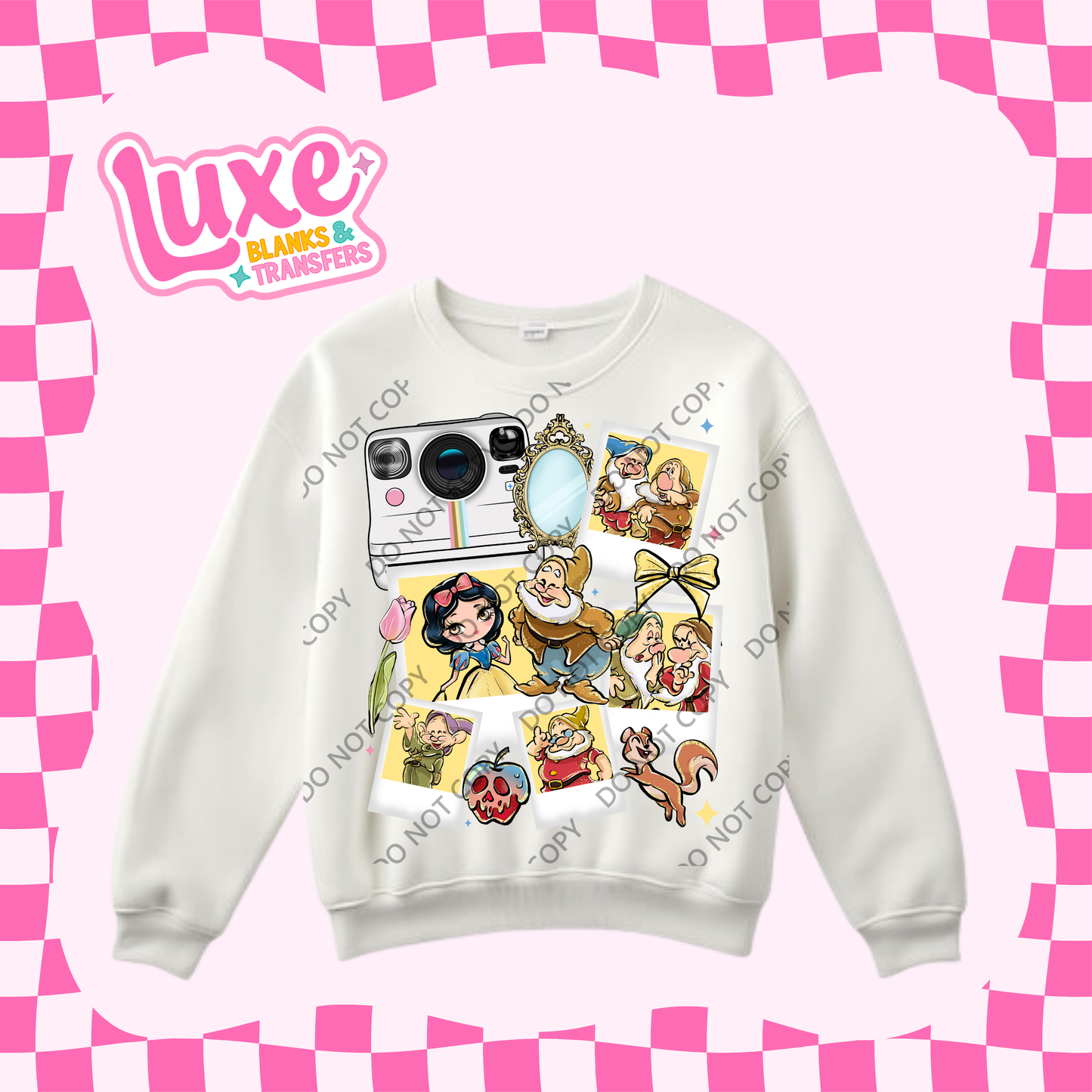 DTF Heat Transfer | Snow Princess Polaroid | #373