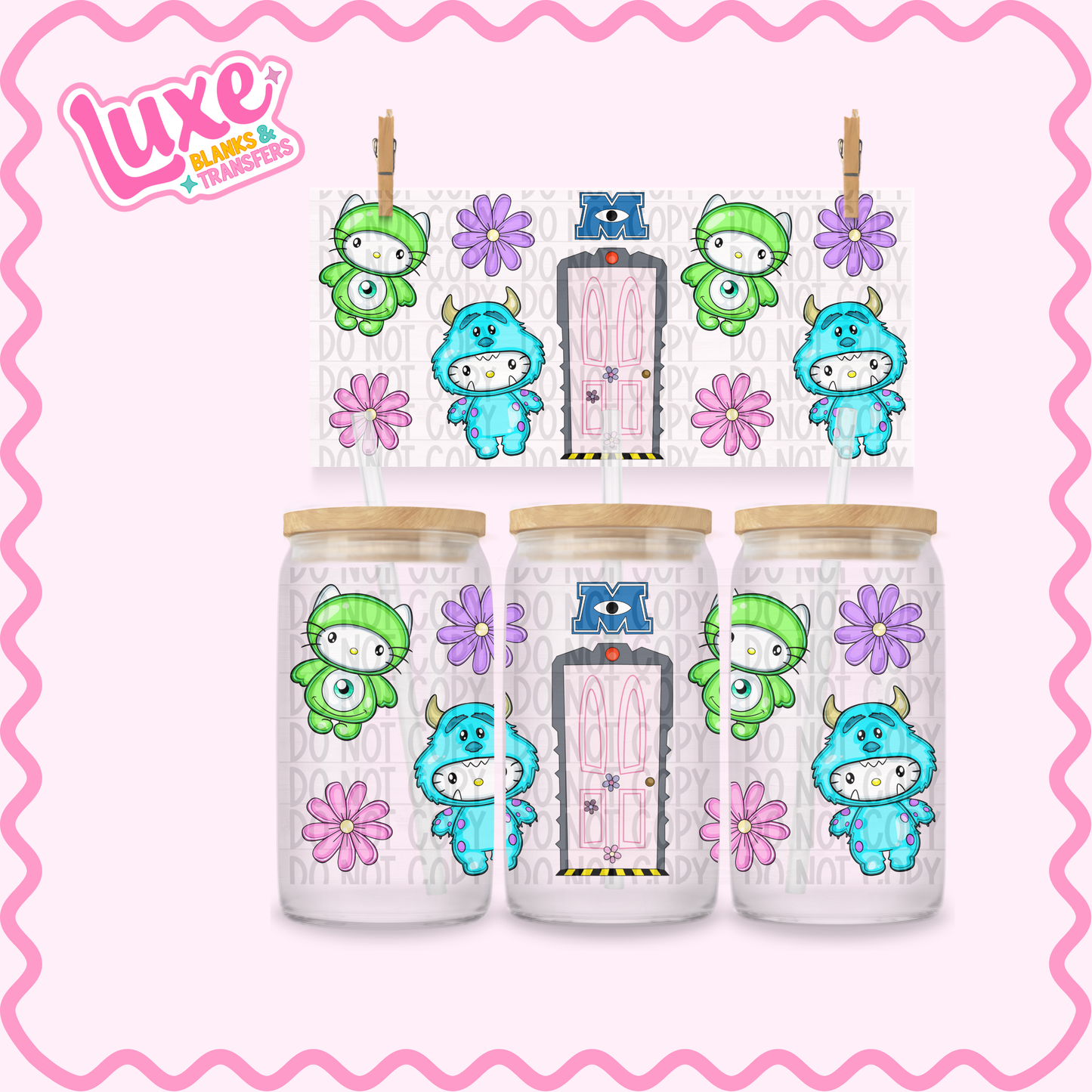 16oz UV DTF Wrap | HK Monsters | #2488