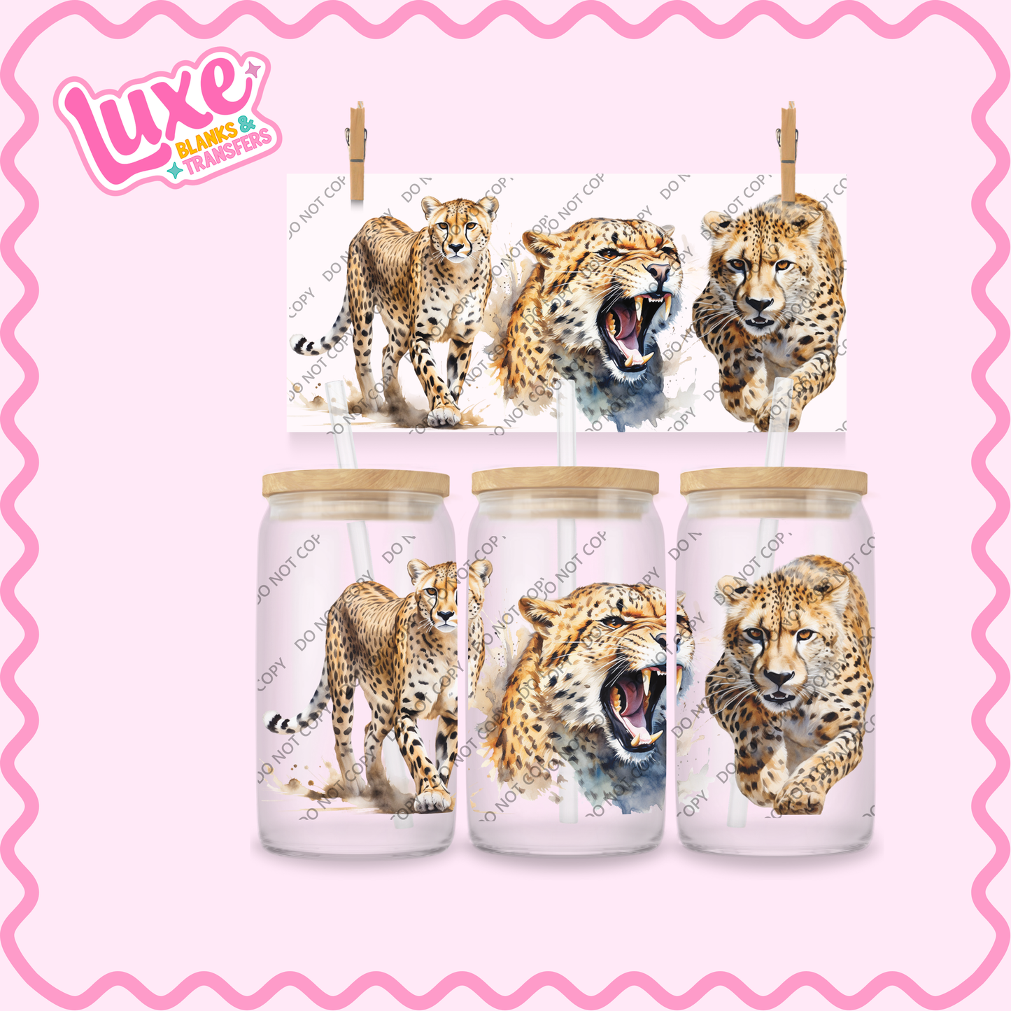 16oz UV DTF Wrap | Cheetah | #2192