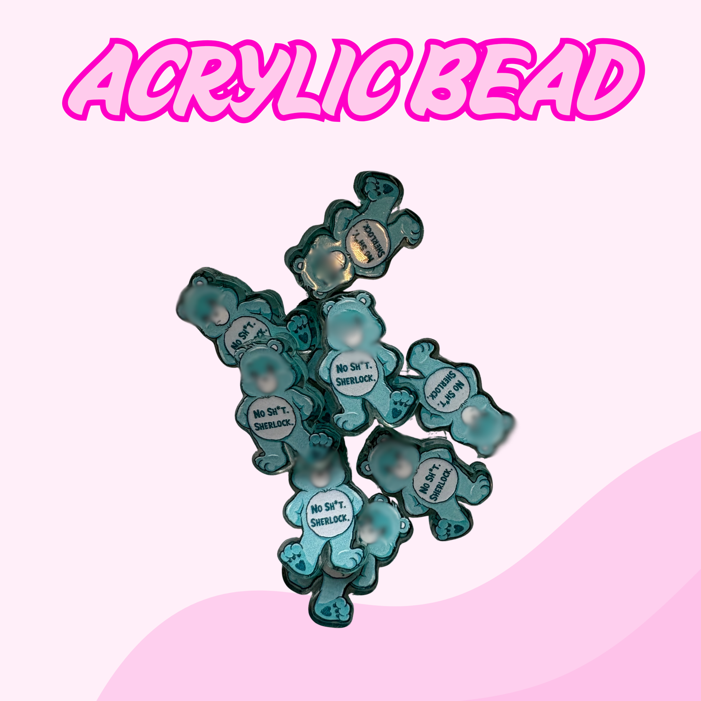 Flatback Acrylic Bead | No Sh