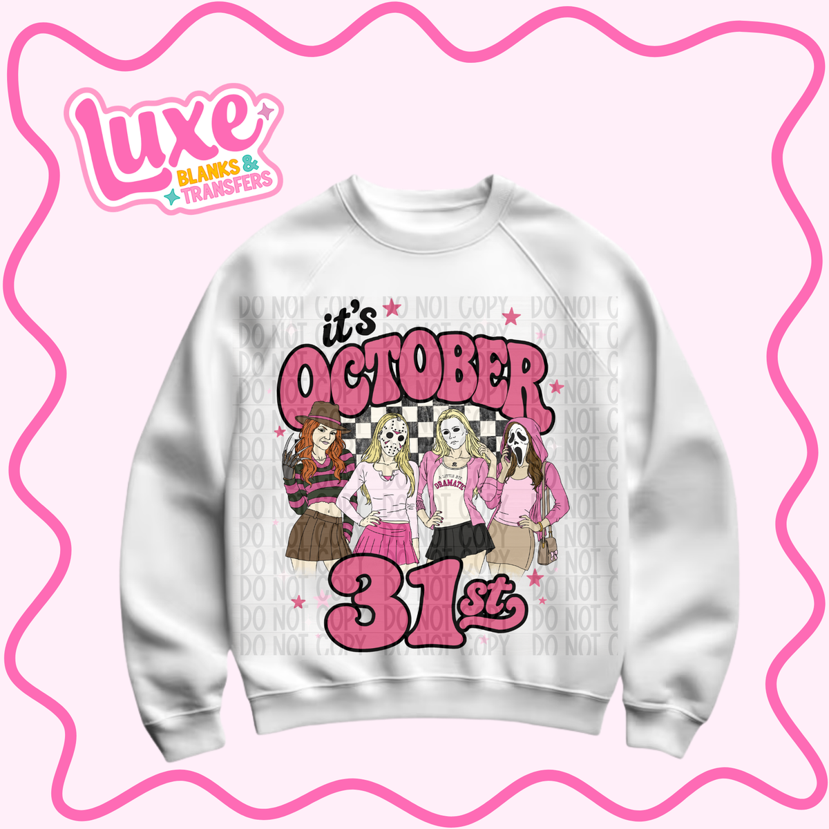 DTF Heat Transfer | Oct 31st Spooky Girly | #1367