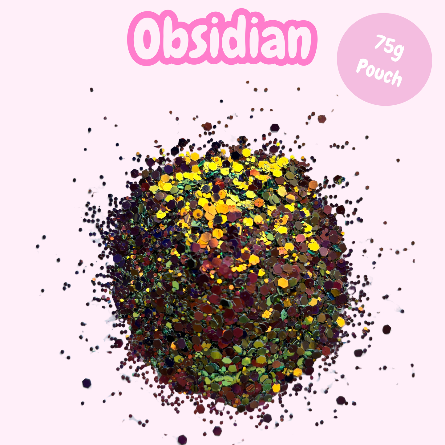 "Obsidian” Chunky Glitter (75g pouch)