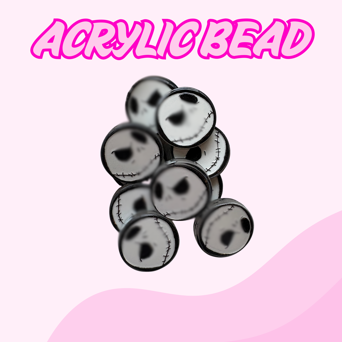 Flatback Acrylic Bead | Jack