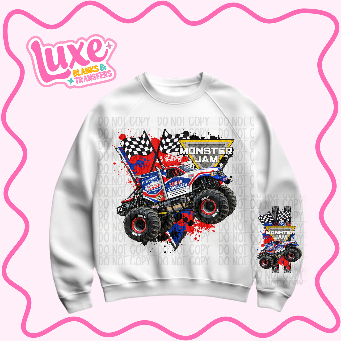 DTF Heat Transfer | Monster Truck Lucas | #741