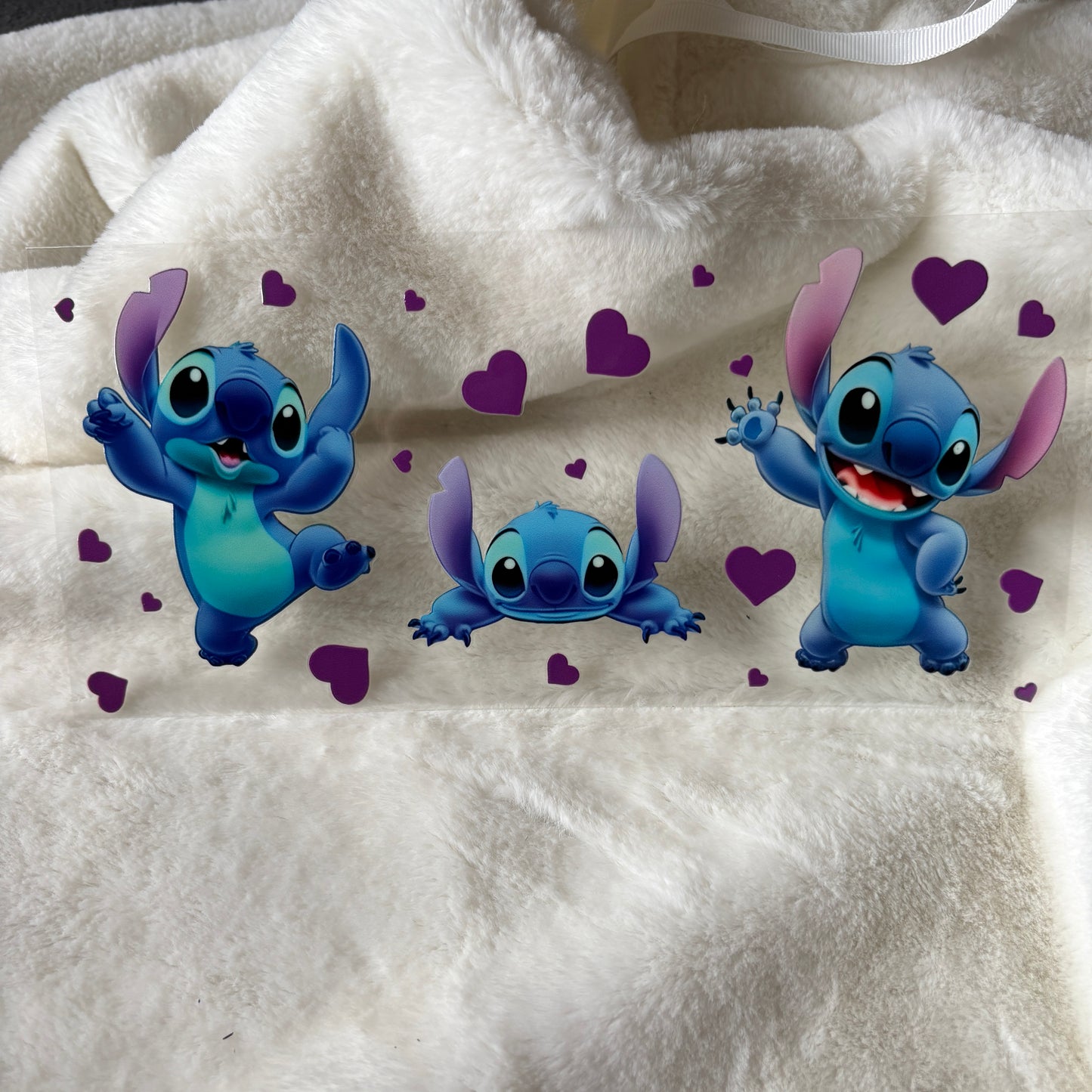 U16oz UV DTF Wrap | "Blue Alien Hearts" C113A | READY TO SHIP