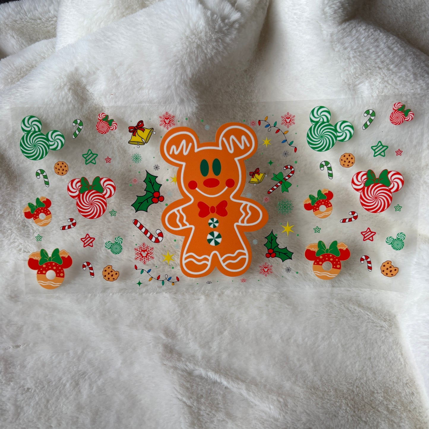 U16oz UV DTF Wrap | "Christmas Gingerbread" C46A | READY TO SHIP