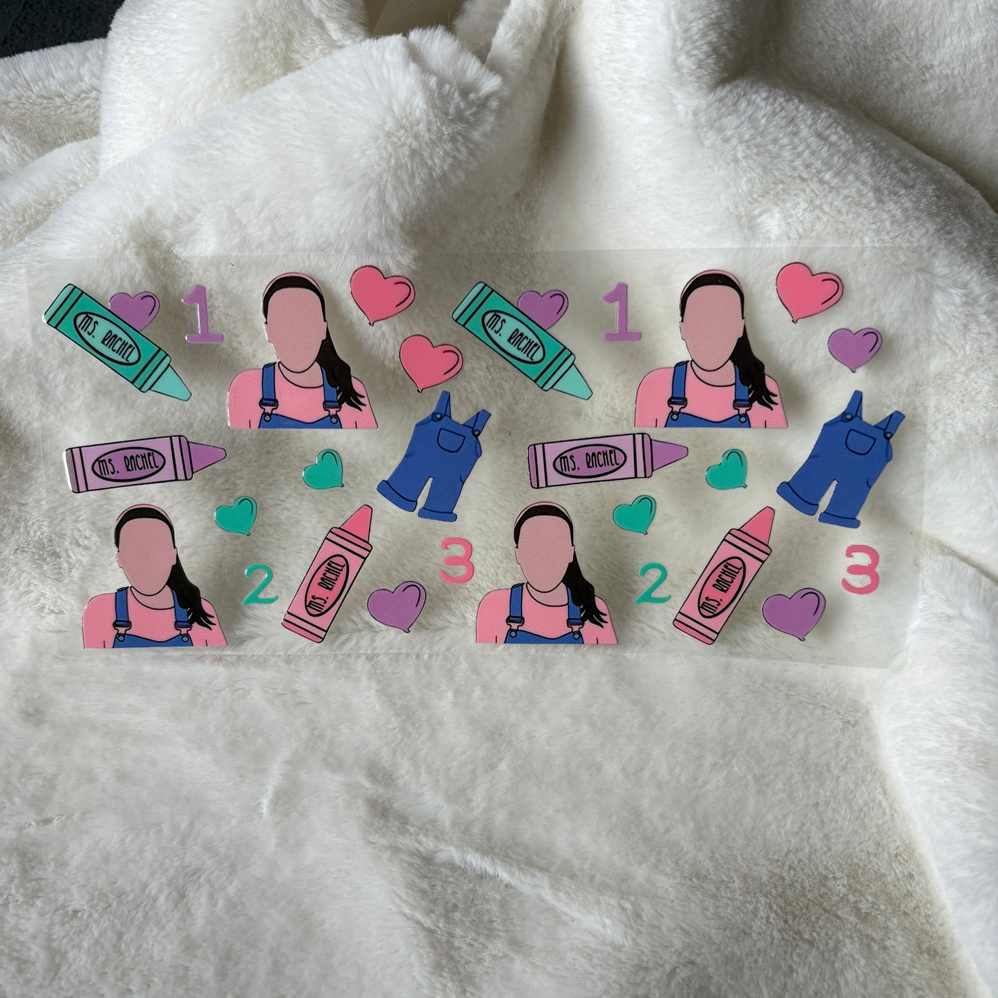 U16oz UV DTF Wrap | "Ms.R Crayons" C50A | READY TO SHIP