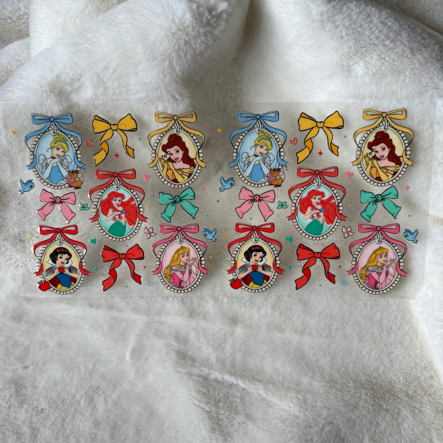 U16oz UV DTF Wrap | "Princesses Bows" C1A | READY TO SHIP