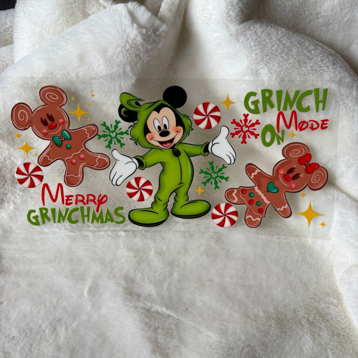 U16oz UV DTF Wrap | "Gr!nch Mode On Mouse" C34A | READY TO SHIP