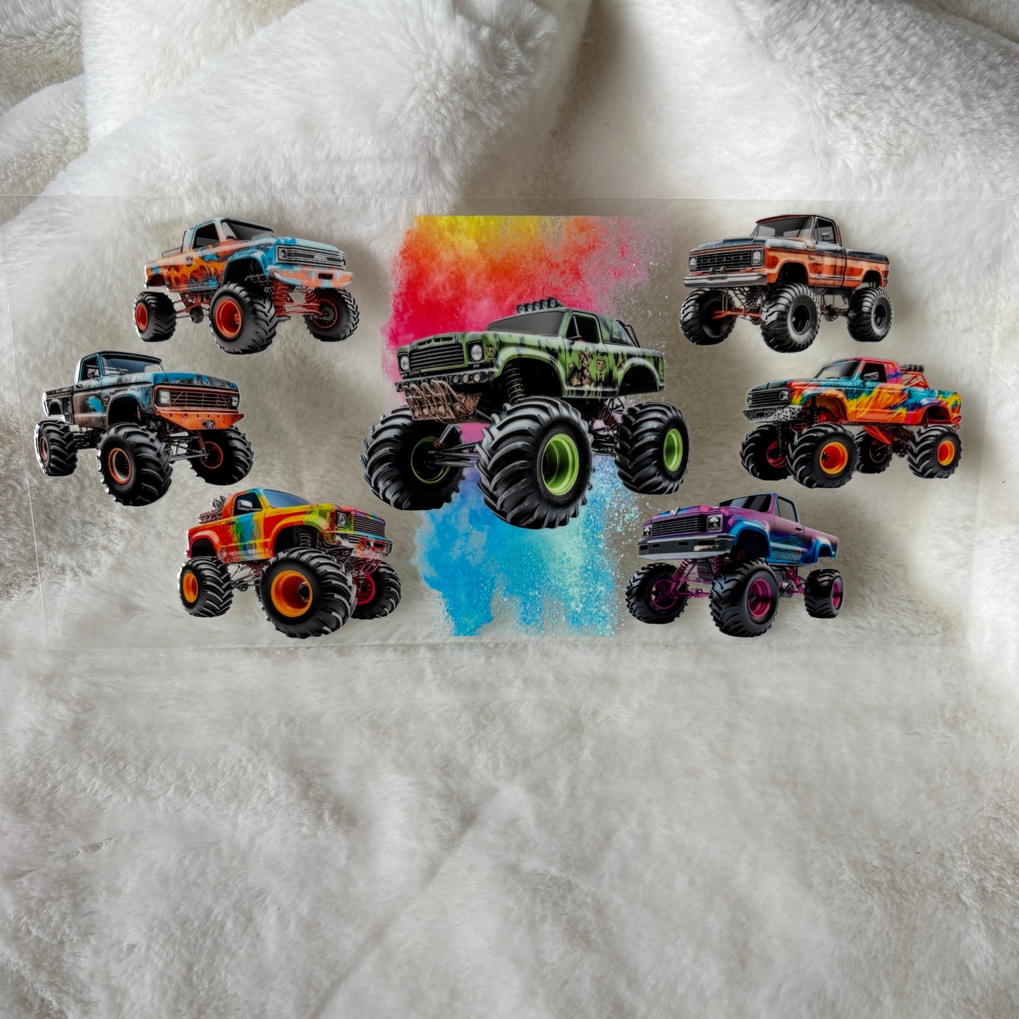 16oz UV DTF Wrap | "Monster Trucks" C19A | READY TO SHIP