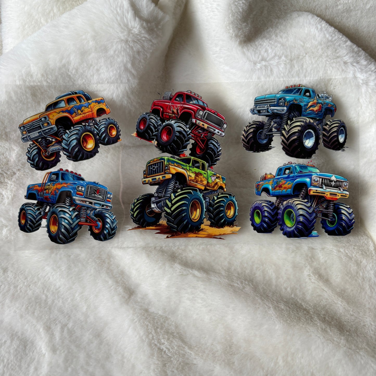 U16oz UV DTF Wrap (Double Sided) | "Monster Trucks" C173 | READY TO SHIP