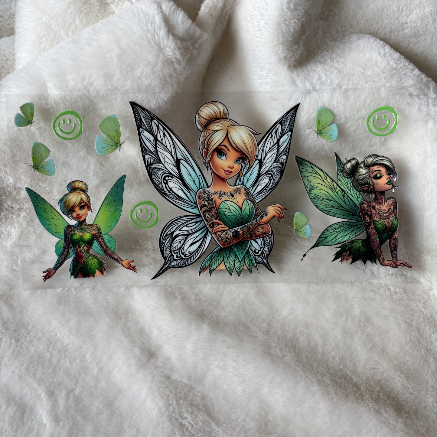 U16oz UV DTF Wrap (Double Sided) | "Tattoo Tink 2" D33 | READY TO SHIP