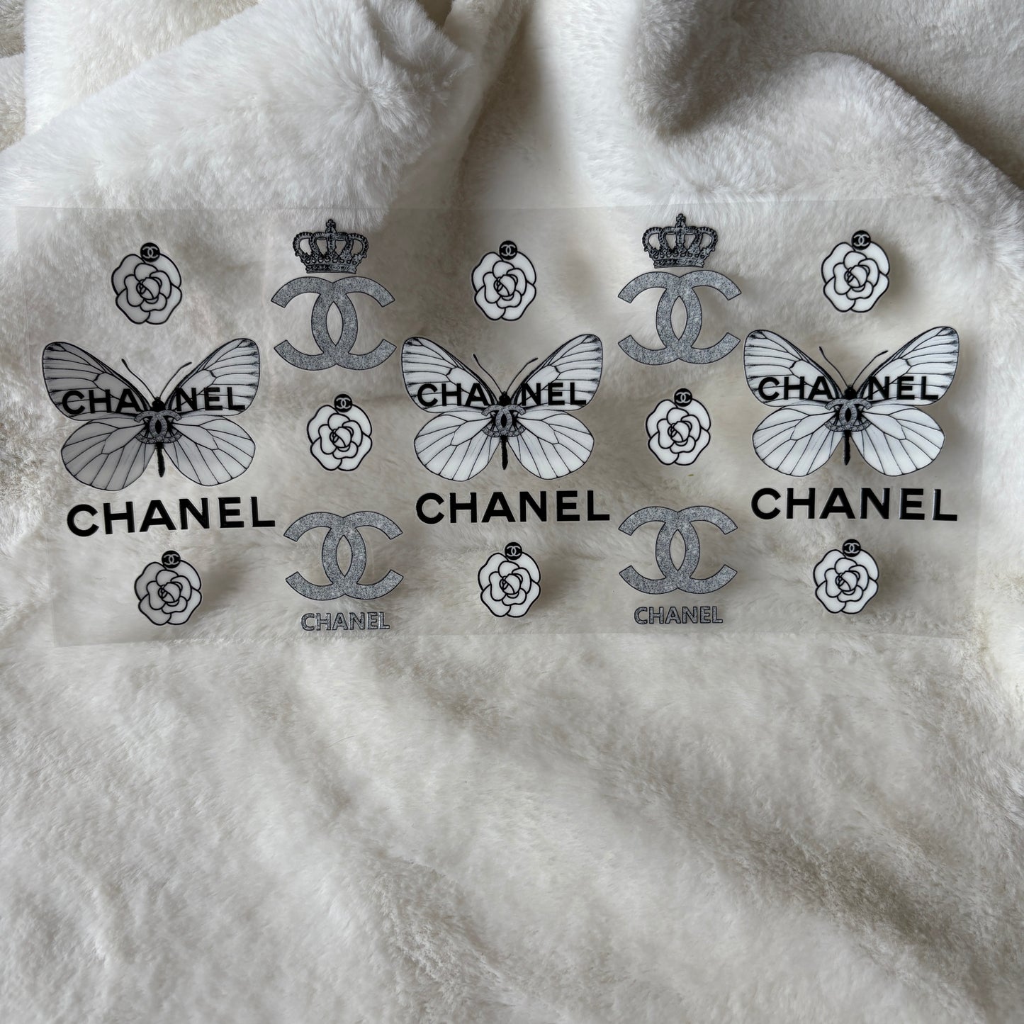 16oz UV DTF Wrap (Double Sided) | "C Brand Butterflies" D30A | READY TO SHIP