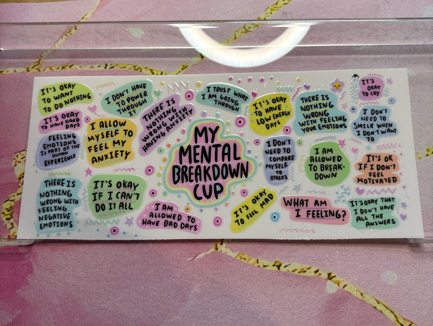 Mental Breakdown UV DTF Wrap