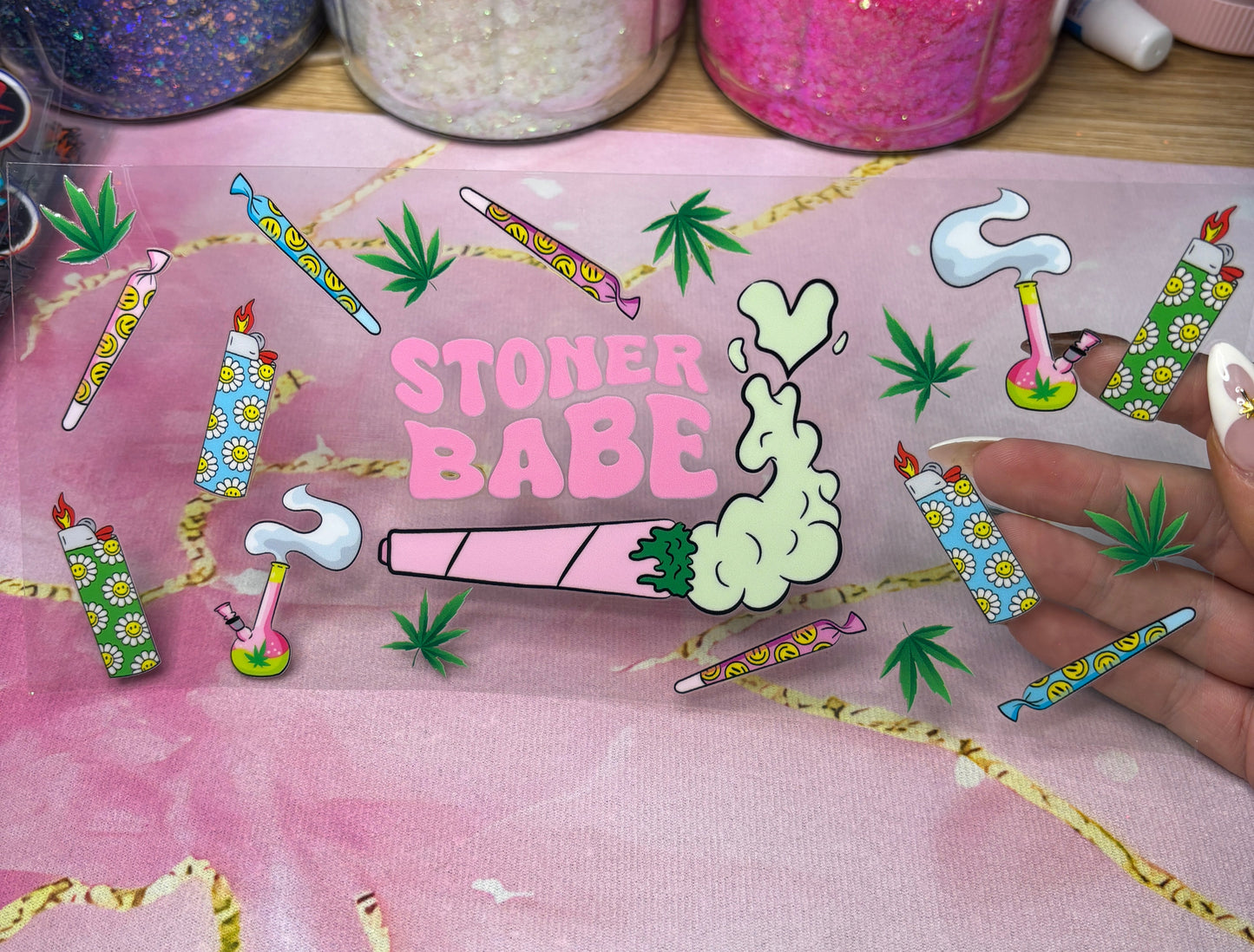 "Stoner Babe" UV DTF Wrap (C15)