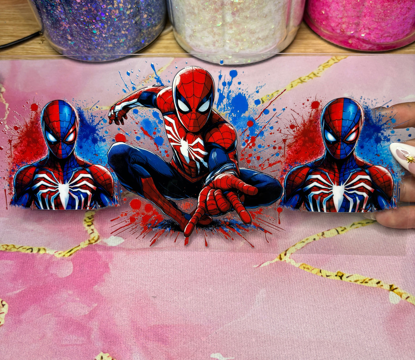"Water Colour Spidey" UV DTF Wrap (C41)