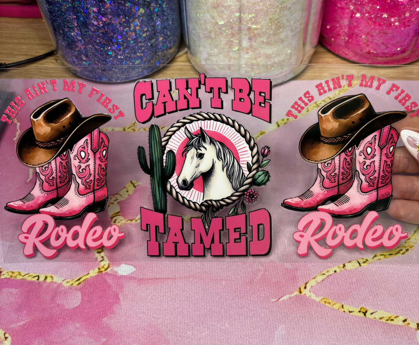 "Pink Rodeo" UV DTF Wrap (C60)
