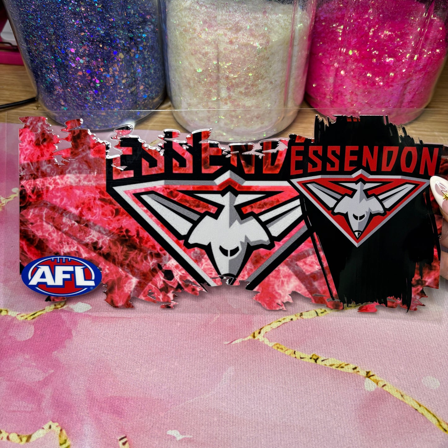 "Bombers AFL" UV DTF Wrap (C63)