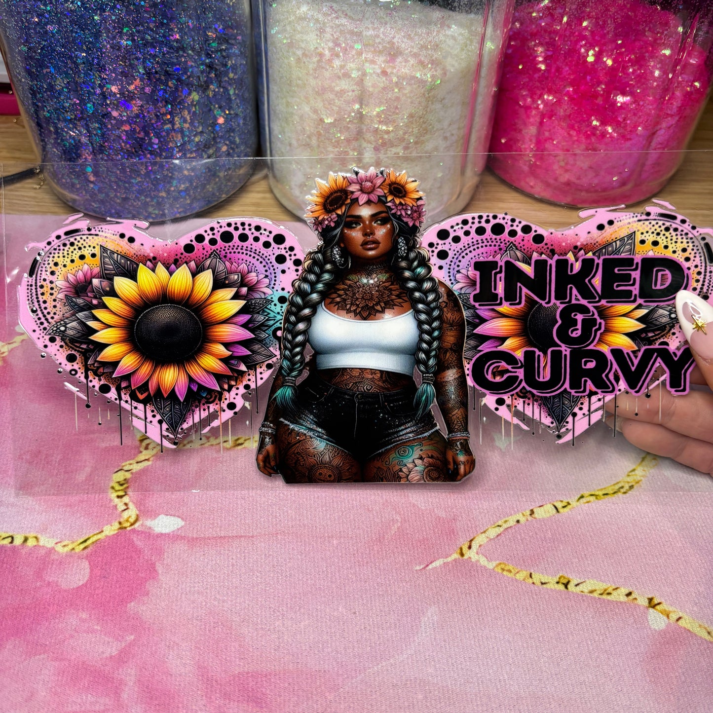 "Inked & Curvy" UV DTF Wrap (C94)