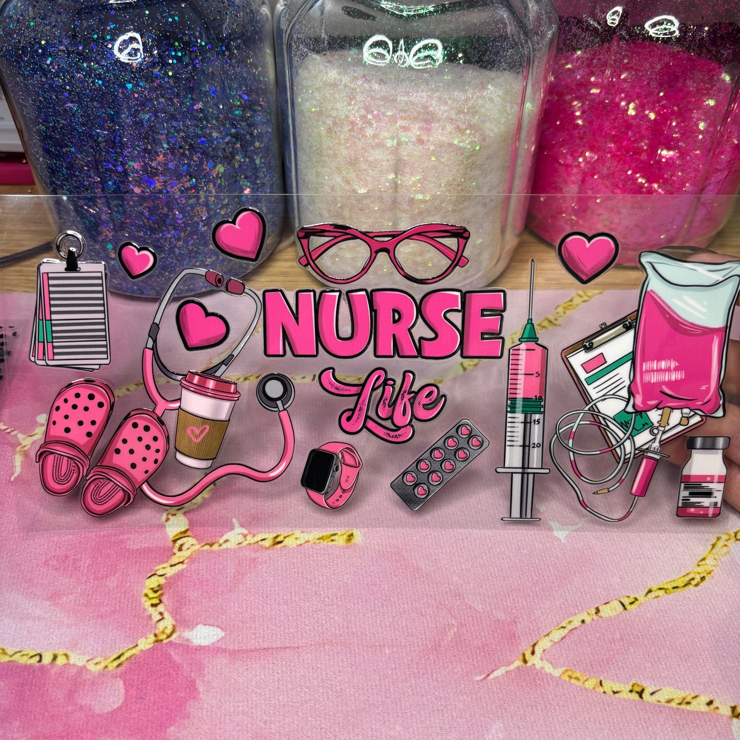 "Nurse Life" UV DTF Wrap (C114)