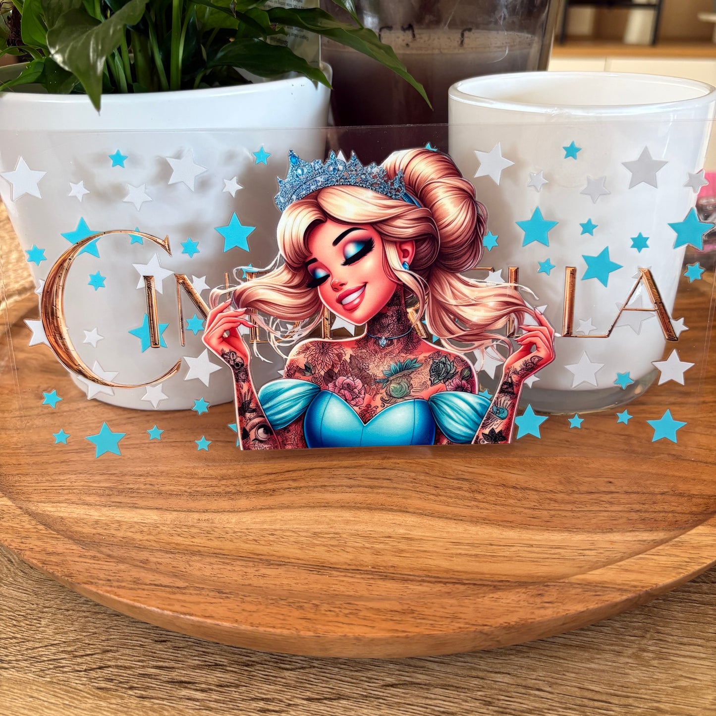 U16oz UV DTF Wrap (Double Sided) | "Cind. Princess Tattoo" C41 | READY TO SHIP