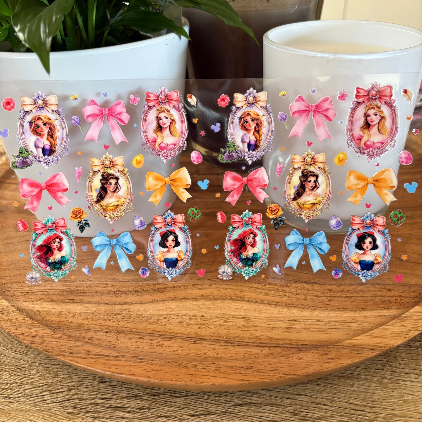 U16oz UV DTF Wrap (Double Sided) | "Princesses Bows" C44 | READY TO SHIP